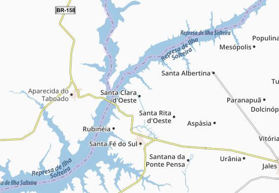 Karte Stadtplan Santa Clara d&#x27;Oeste