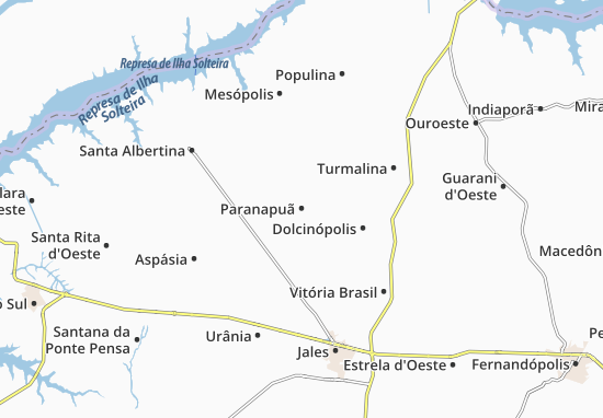 Karte Stadtplan Paranapuã