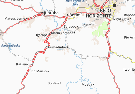 Karte Stadtplan Brumadinho