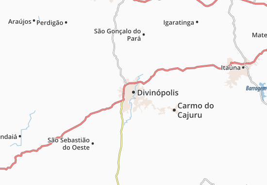 Karte Stadtplan Divinópolis
