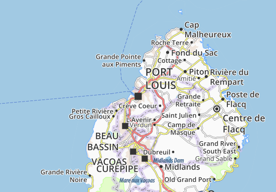 Karte Stadtplan Port Louis