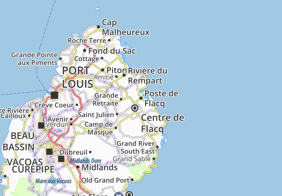 Karte Stadtplan Poste de Flacq