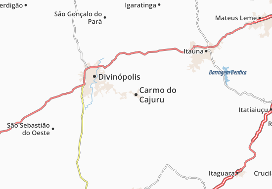 Karte Stadtplan Carmo do Cajuru