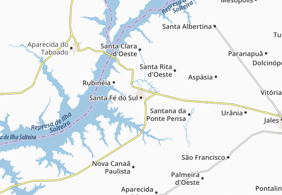 Mapa Santa Fé do Sul