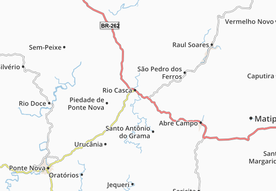 Mapa Rio Casca