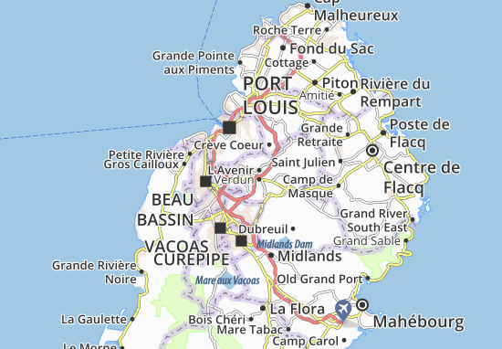 Karte Stadtplan Saint Pierre
