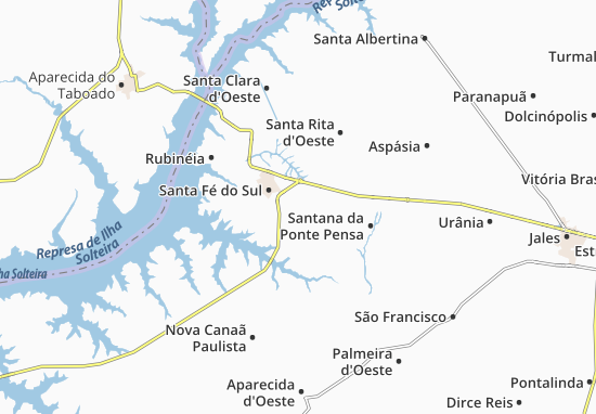 Karte Stadtplan Três Fronteiras