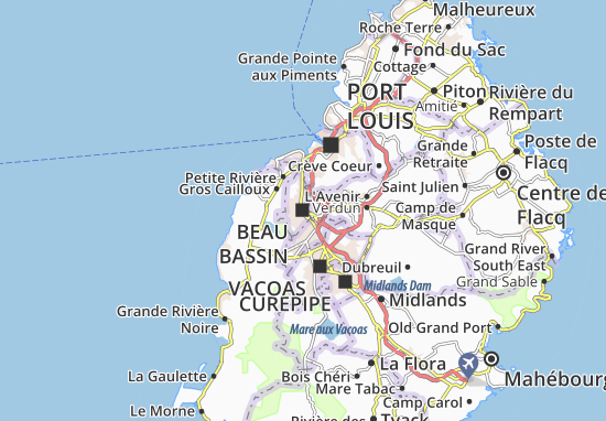 Mapa Beau Bassin