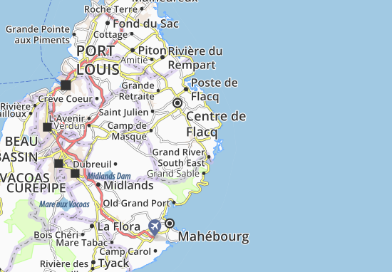 Karte Stadtplan Bel Air Rivière Sèche
