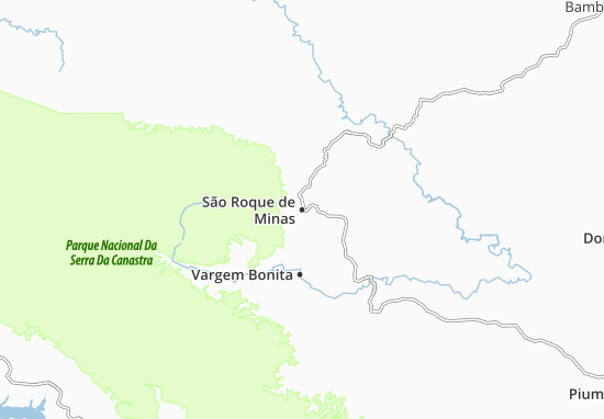 Kaart Plattegrond São Roque de Minas