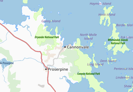 Mapa Cannonvale