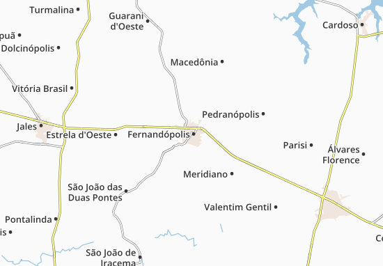 Mapa Fernandópolis