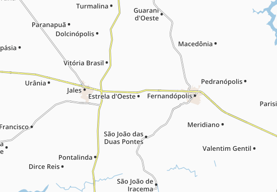 Karte Stadtplan Estrela d&#x27;Oeste