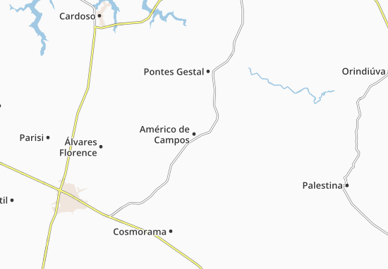 Kaart Plattegrond Américo de Campos