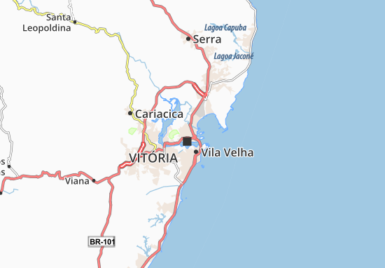 Kaart Plattegrond Santa Lúcia