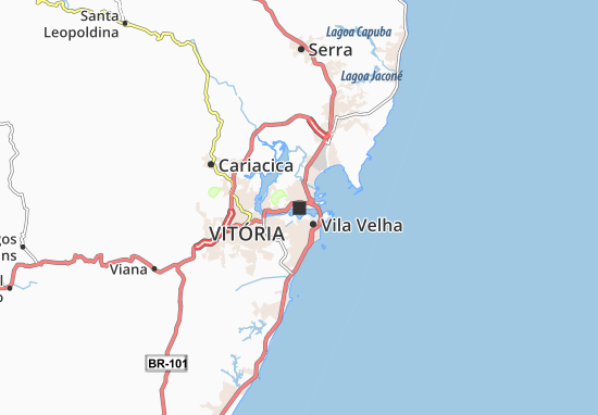 Karte Stadtplan Vitória