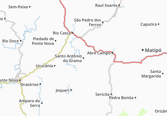 Karte Stadtplan Santo Antônio do Grama