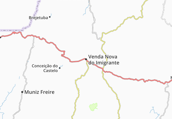 Karte Stadtplan Venda Nova do Imigrante