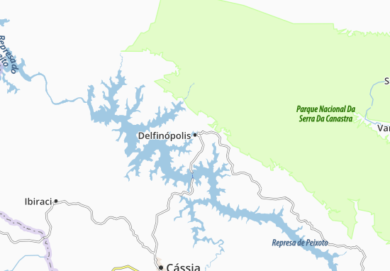 Kaart Plattegrond Delfinópolis