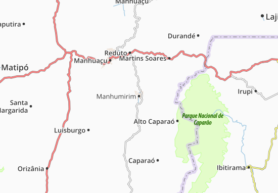 Karte Stadtplan Manhumirim