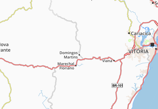 Karte Stadtplan Domingos Martins