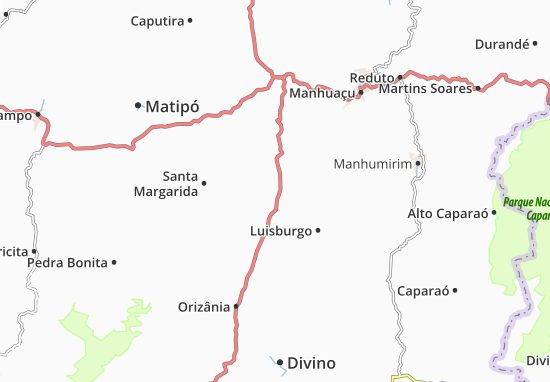 São João do Manhuaçu Map