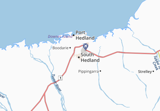 Karte Stadtplan South Hedland