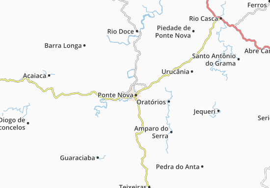 Mapa Ponte Nova