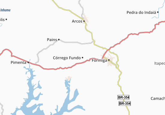 Kaart Plattegrond Córrego Fundo
