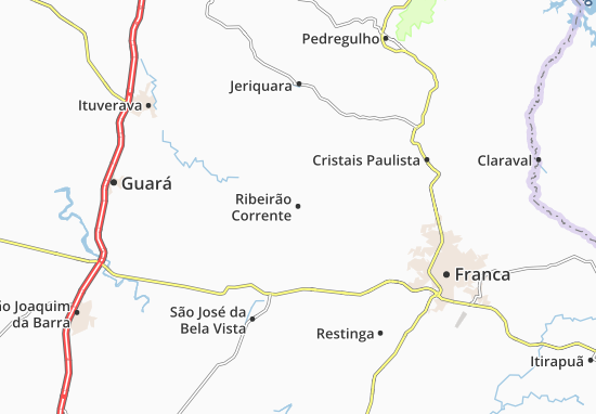 Kaart Plattegrond Ribeirão Corrente