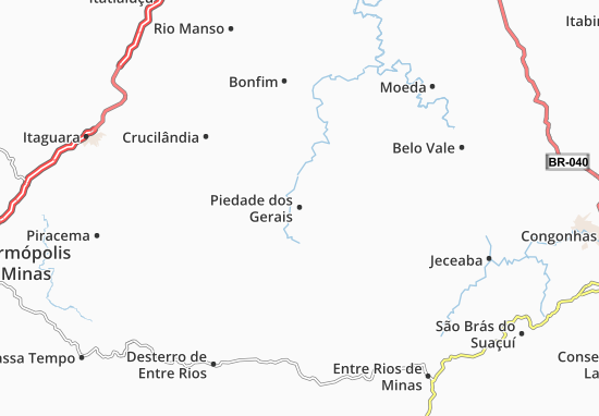 Kaart Plattegrond Piedade dos Gerais