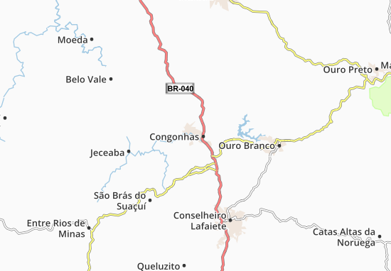 Karte Stadtplan Congonhas