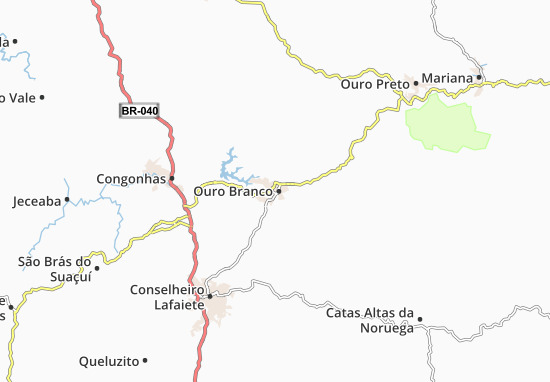 Kaart Plattegrond Ouro Branco