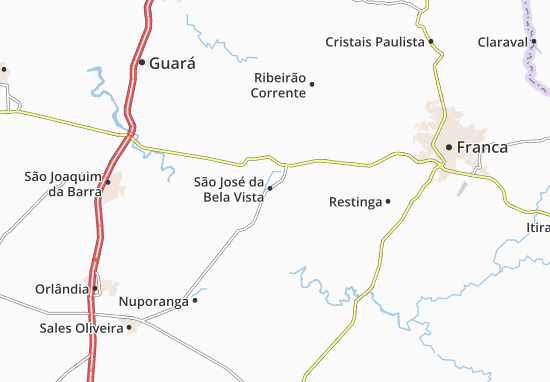 Kaart Plattegrond São José da Bela Vista