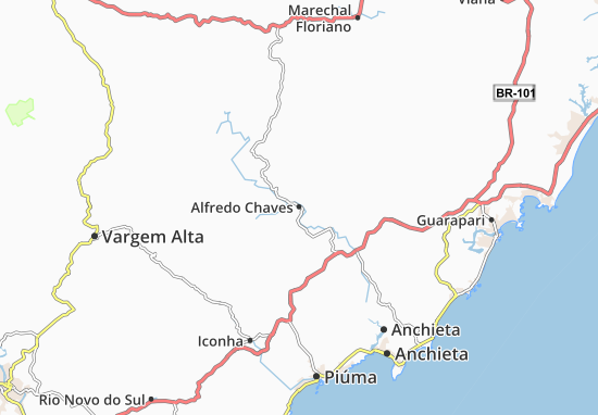 Kaart Plattegrond Alfredo Chaves