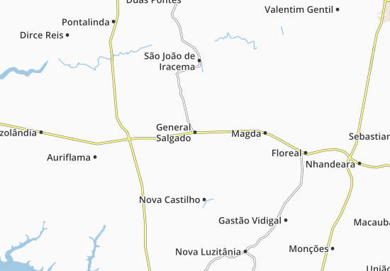 Kaart Plattegrond General Salgado