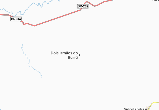 Kaart Plattegrond Dois Irmãos do Buriti