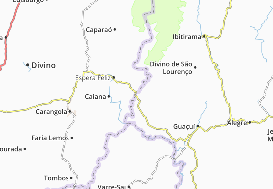 Karte Stadtplan Dores do Rio Preto