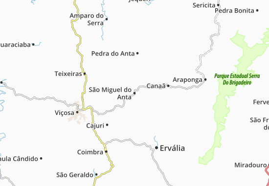 Kaart Plattegrond São Miguel do Anta