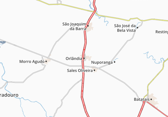 Karte Stadtplan Orlândia