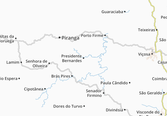 Kaart Plattegrond Presidente Bernardes