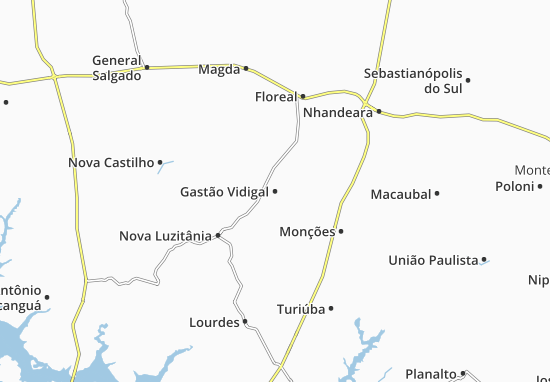 Gastão Vidigal Map