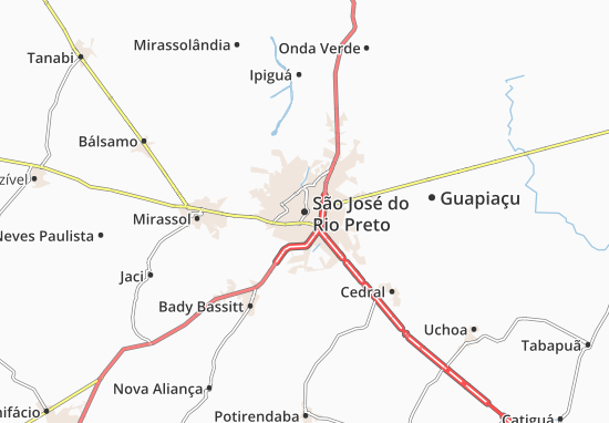 Kaart Plattegrond São José do Rio Preto