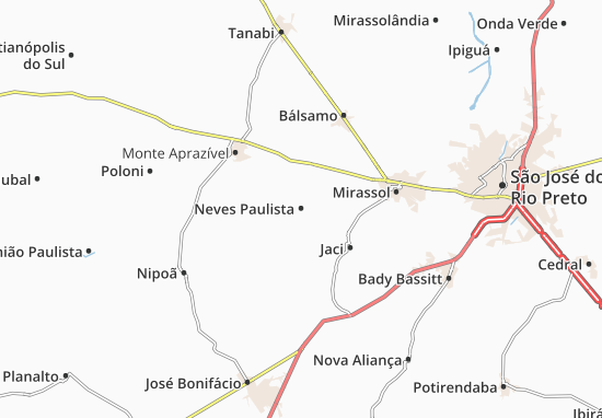 Neves Paulista Map