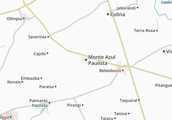 Karte Stadtplan Monte Azul Paulista