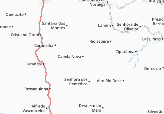 Karte Stadtplan Capela Nova