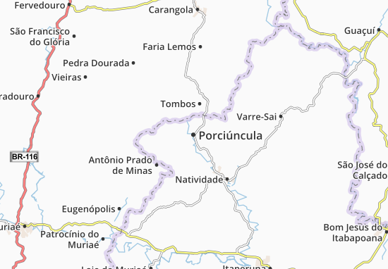 Kaart Plattegrond Porciúncula