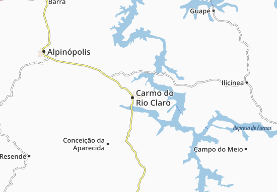 Carmo do Rio Claro Map