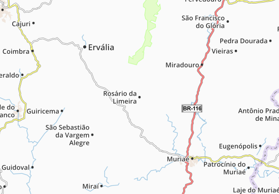 Kaart Plattegrond Rosário da Limeira