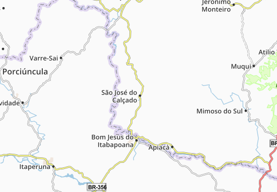 Karte Stadtplan São José do Calçado